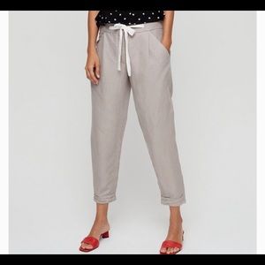 Aritzia Wilfred Allant Linen Pants - slate gray. Size 4